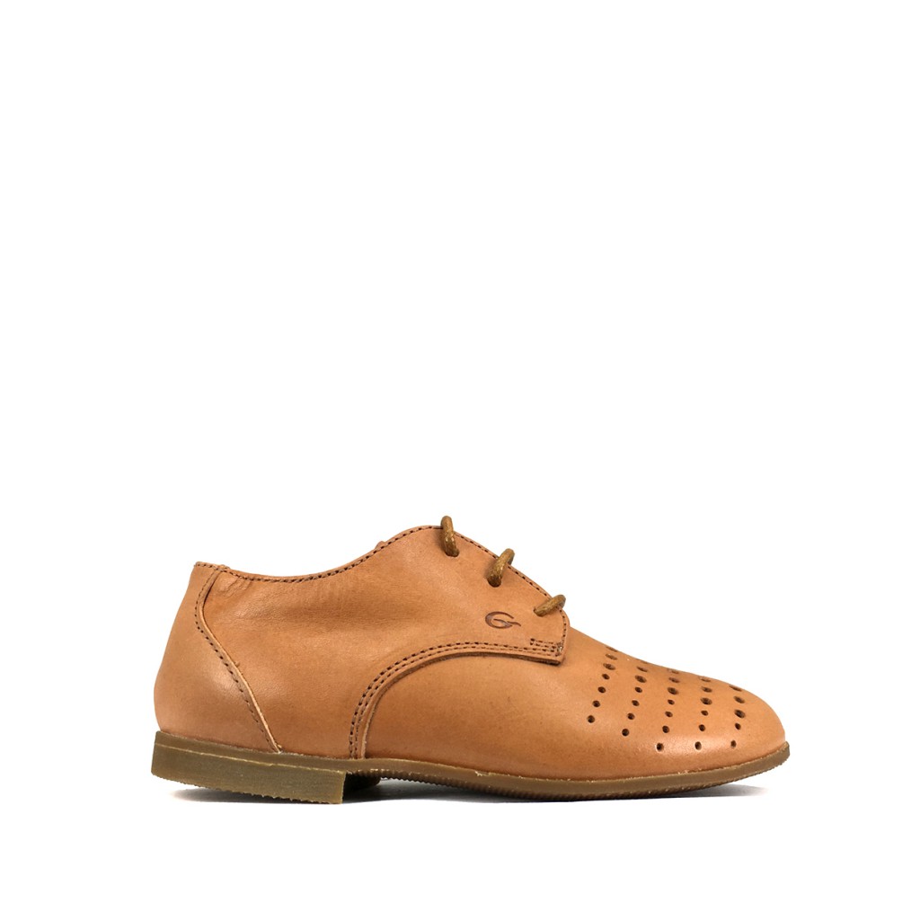 Gallucci - Derby in brown with perforation