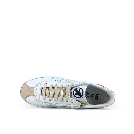 Momino trainer White croco sneaker with gold