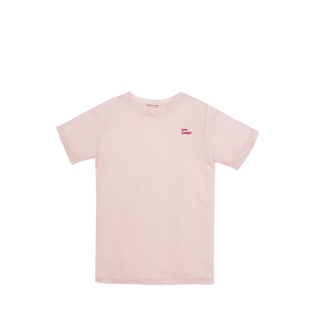 The new society - Linen t-shirt in pink