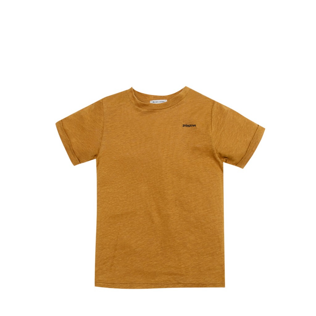 The new society - Linen t-shirt in brown