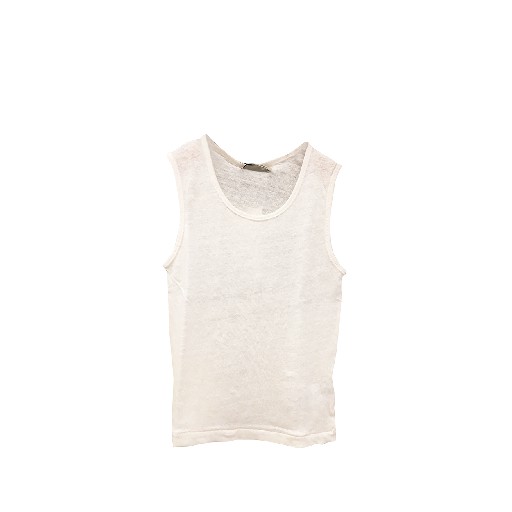 The new society tops Linen tank top off white