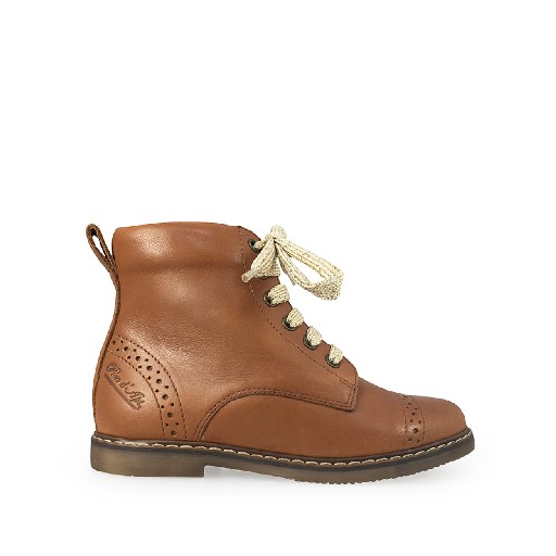 Pom d'api Boots Brown bottine with golden laces