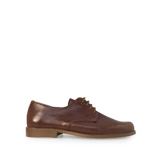 Kids shoe online Eli Derby's Brown derby with semi perforation
