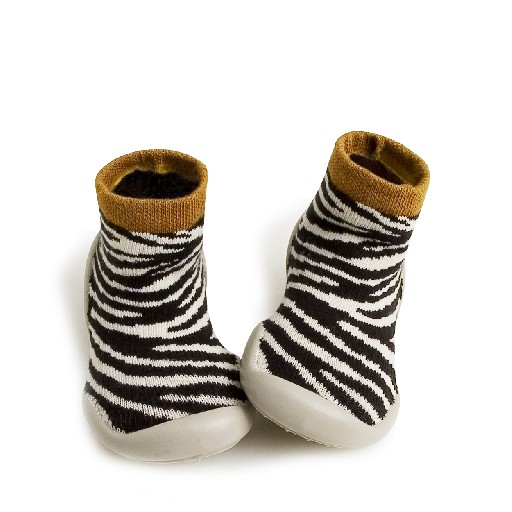Collegien pantoffels Sokpantoffel Zebra