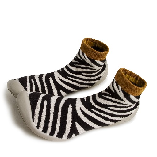 Collegien pantoffels Sokpantoffel Zebra