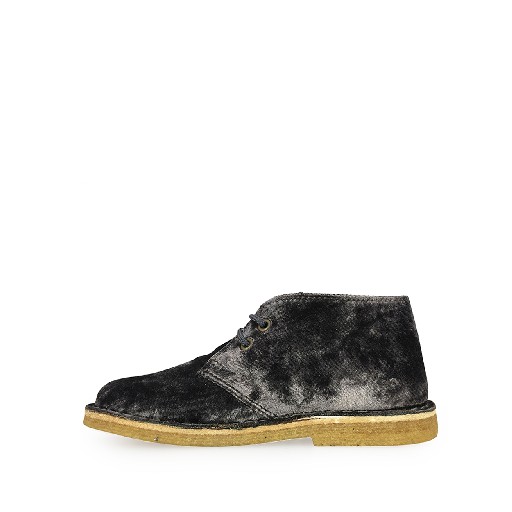 Two Con Me by Pepe Derby's Desert boot in grey velvet
