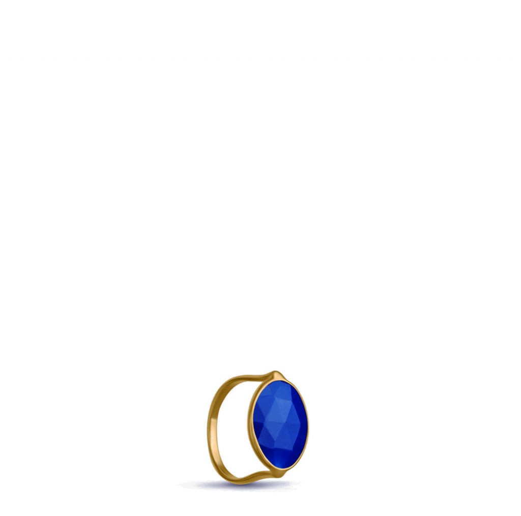 By-Bar  - Oval ring blauw