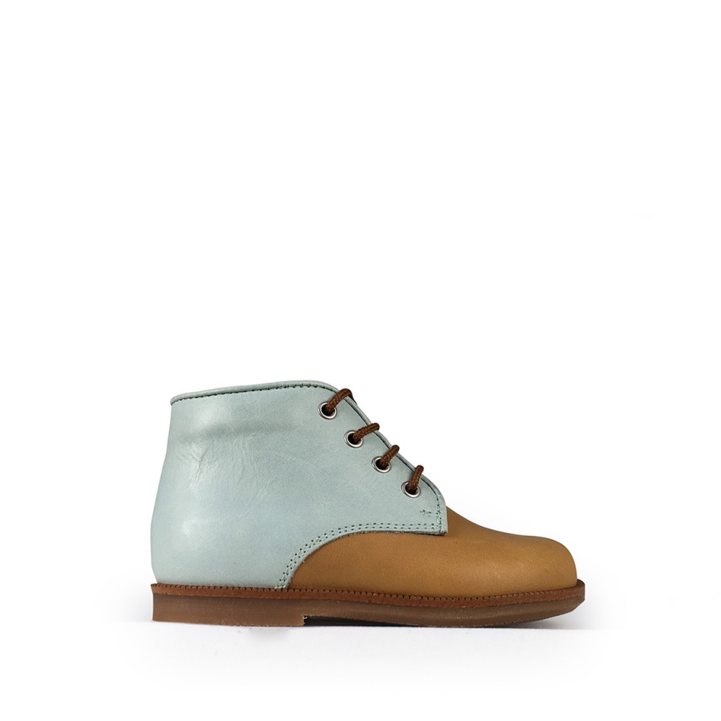 Beberlis - First step shoe in brown and mint
