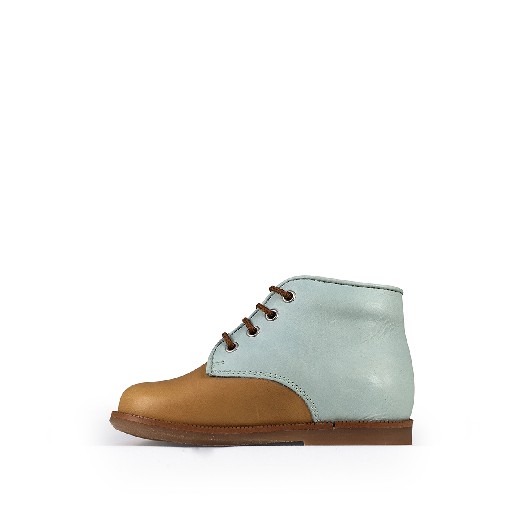Beberlis first walkers First step shoe in brown and mint