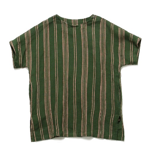 Kids shoe online MOUN TEN. dresses Green striped linen dress