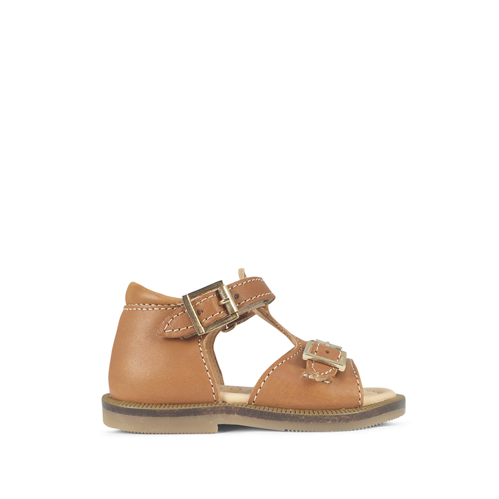 Ocra - Brown sandal with closed heel