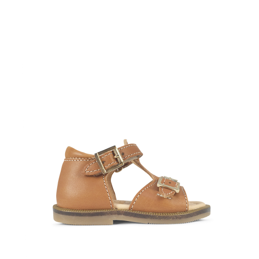 Ocra sandals Brown sandal with closed heel