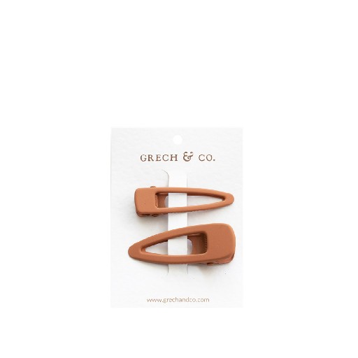 Grech & co.  hairpins Matte clips set of 2 - rust