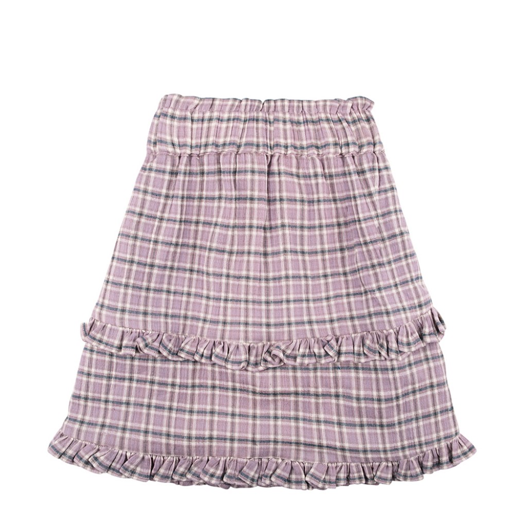 The new society - Purple check skirt