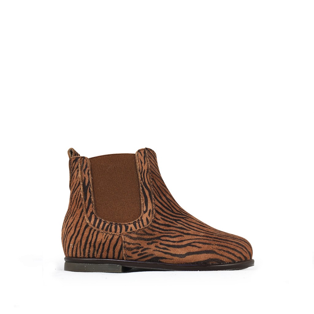 Beberlis - Short first step brown zebra boot