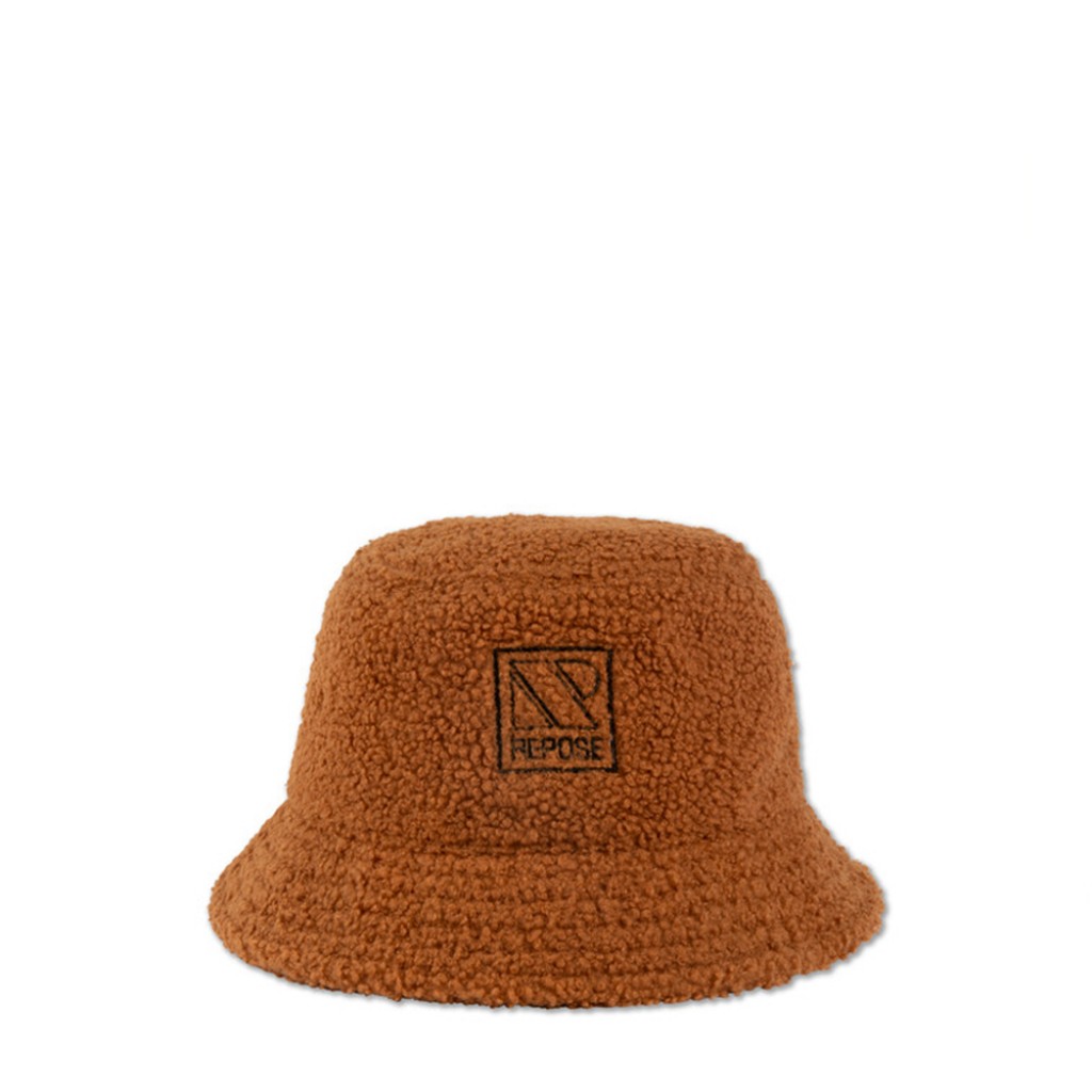 Repose AMS - Bucket hat in fluffy caramel