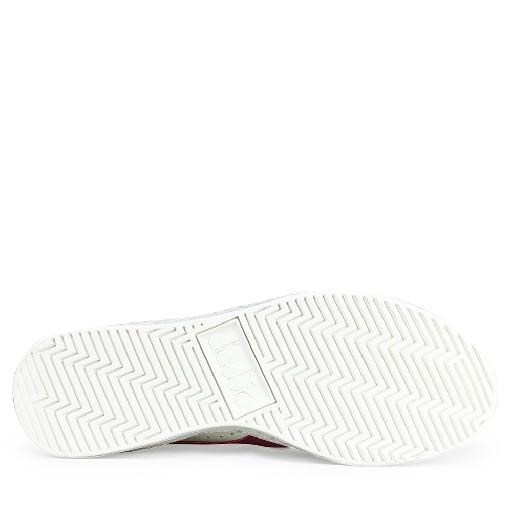 Diadora trainer Semi-high white sneaker with burgundy logo