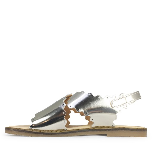 Ocra sandalen Gouden sandaal met gekruiste banden