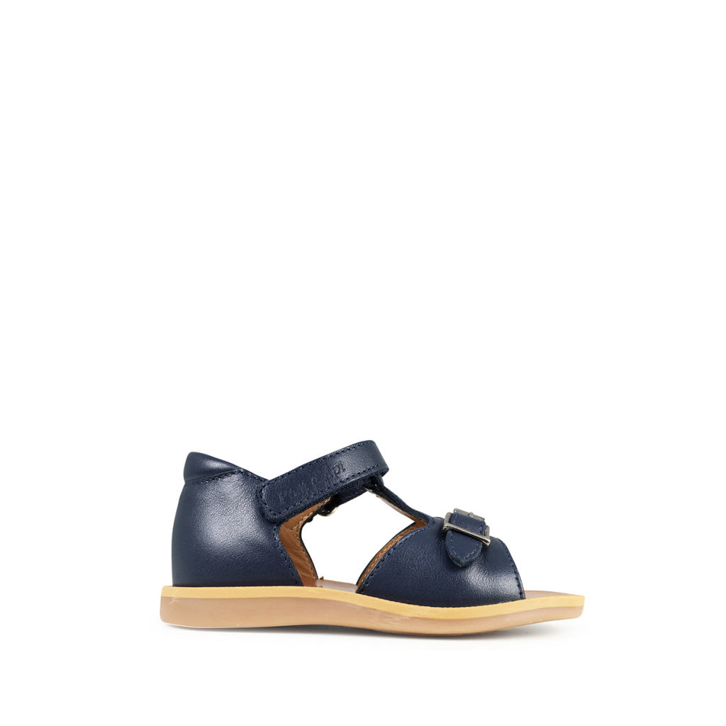 Pom d'api - Blue sandal with closed heel