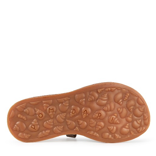 Pom d'api sandalen Olijfkleurige sandaal met gekruiste band
