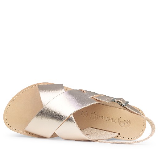 Thluto sandals Copper-coloured leather slippers