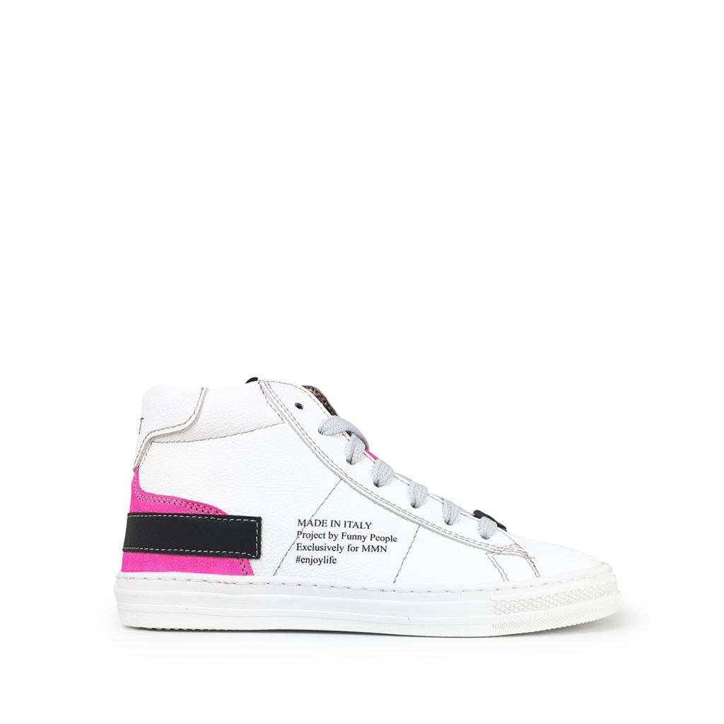 Momino - White sneaker with fluo accent