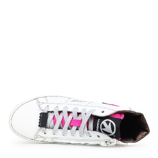 Momino trainer White sneaker with fluo accent